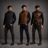 Men's Leather Vests