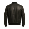 Men’s Black Lambskin Leather Bomber Jacket