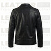 Men’s Classic Dark Brown Leather Cafe Racer Jacket – Handcrafted Luxury
