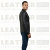 Men’s Classic Dark Brown Leather Cafe Racer Jacket – Handcrafted Luxury