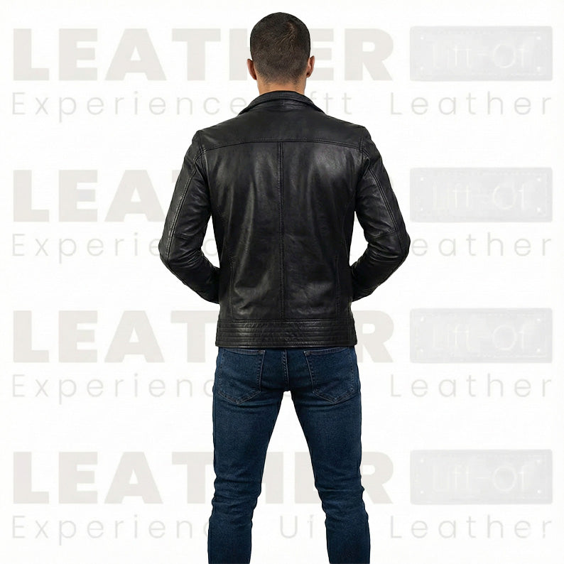 Blouson Cafe Racer Classique en Cuir Marron Foncé pour Homme – Luxe Fait Main