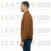 Men’s Chocolate Suede Bomber Jacket | Premium Goatskin Suede