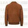 Men’s Chocolate Suede Bomber Jacket | Premium Goatskin Suede