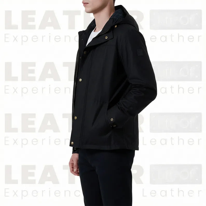 The "City Navigator" Hooded Field Jacket – Matte Onyx Performance