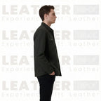 The "Nomad" Leather Trucker – Onyx Black Top-Grain