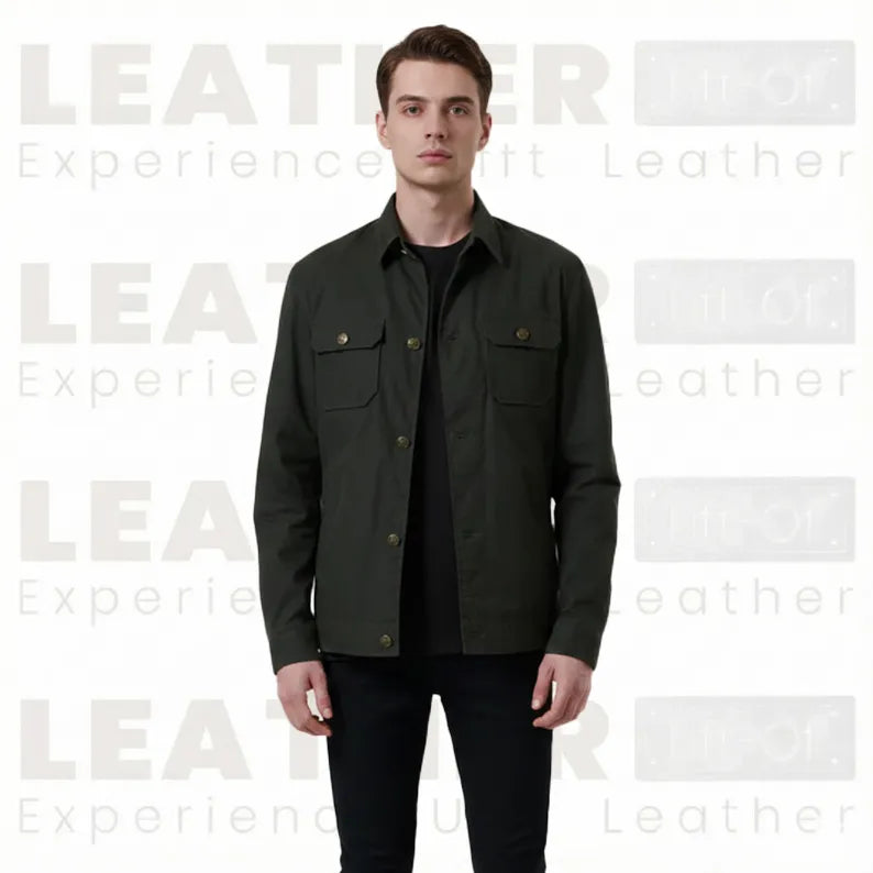 The "Nomad" Leather Trucker – Onyx Black Top-Grain