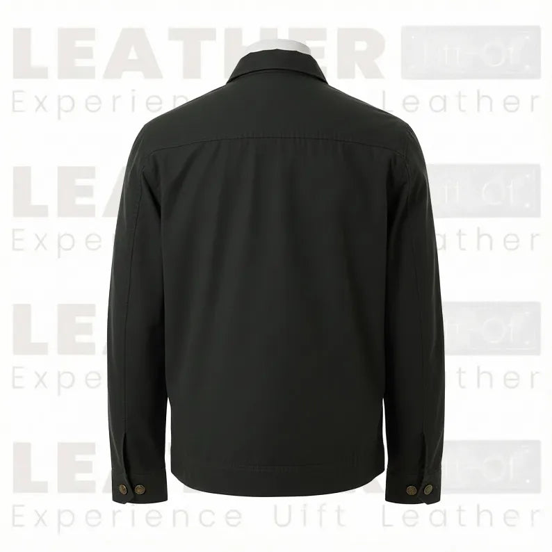 The "Nomad" Leather Trucker – Onyx Black Top-Grain