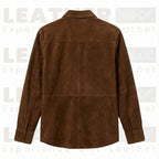 Men’s Classic Dark Brown Leather Bomber Jacket – Handcrafted Luxury