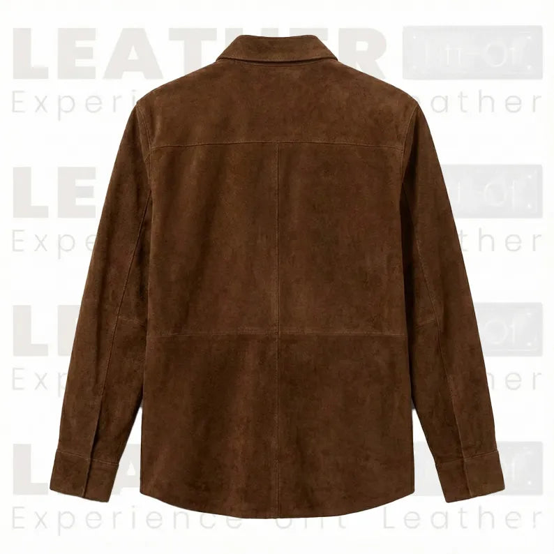 Men’s Classic Dark Brown Leather Bomber Jacket – Handcrafted Luxury