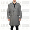 The Kensington Double-Breasted Overcoat – Slate Grey Heritage Wool