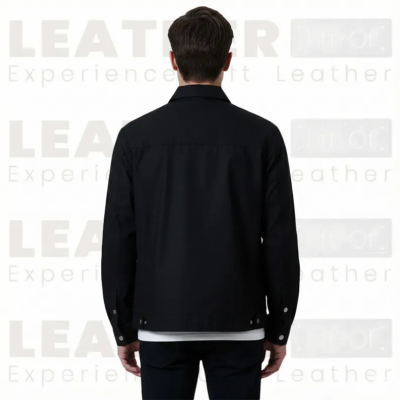 Le manteau de voiture en peau de mouton "Aspen" – Cuir fait main Noyer foncé