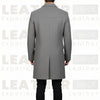 The Kensington Double-Breasted Overcoat – Slate Grey Heritage Wool