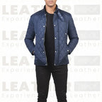 Men’s Navy Blue Quilted Chelsea Jacket – Classic Country Sophistence