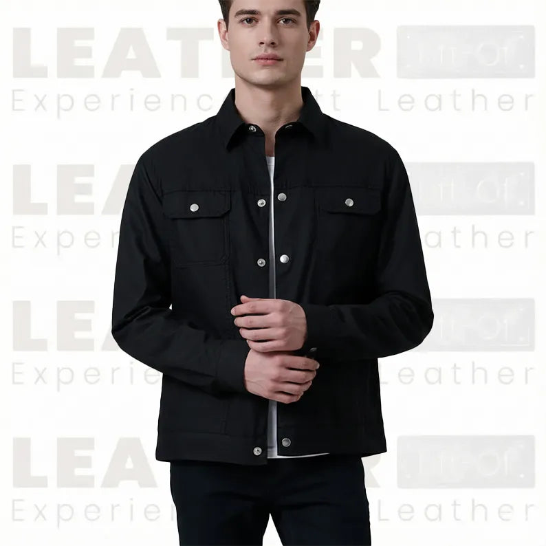 Le manteau de voiture en peau de mouton "Aspen" – Cuir fait main Noyer foncé