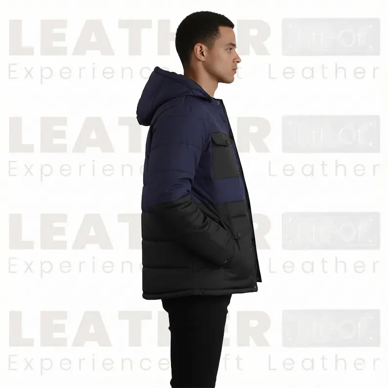 Herren Schwarze Gesteppte Chelsea Field Jacket – Stilvolle Urbane Performance