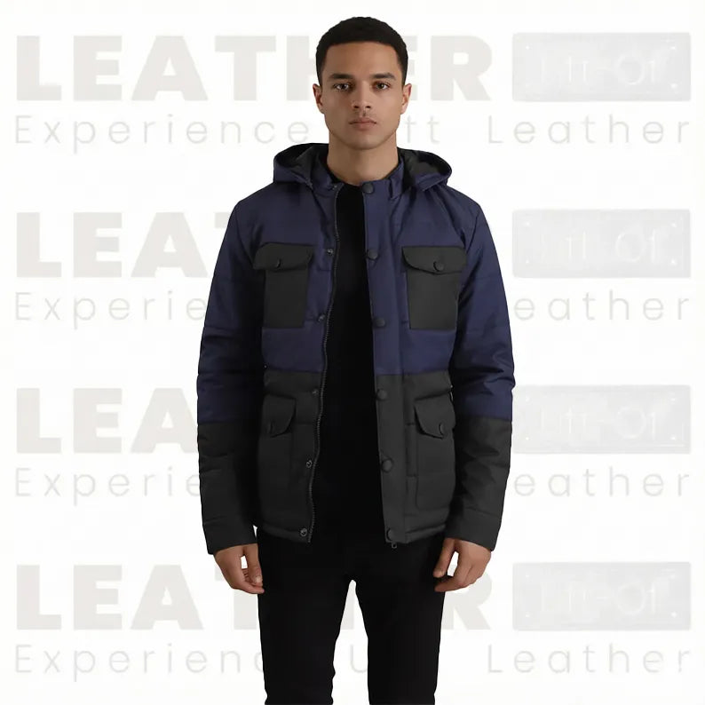 Herren Schwarze Gesteppte Chelsea Field Jacket – Stilvolle Urbane Performance