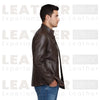 Drakeshire Vintage Brown Stand-Collar Leather Jacket