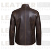 Drakeshire Vintage Brown Stand-Collar Leather Jacket