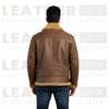 Men's Shearling Aviator Jacket – Winter Warm Faux Fur Lined Bomber Coat