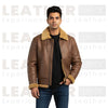 Men's Shearling Aviator Jacket – Winter Warm Faux Fur Lined Bomber Coat