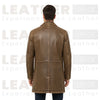 LP-FACON Men’s Vintage Mid-Length Genuine Leather Trench Coat – 34" Classic Car Coat