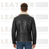 Men’s Black Sherpa-Lined Faux Leather Aviator Bomber Jacket