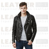 Men’s Black Quilted Biker Leather Jacket