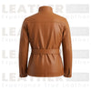 Hunter Tan Brown Shearling-Lined Leather Jacket