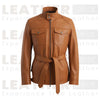 Hunter Tan Brown Shearling-Lined Leather Jacket