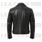 Men's Black Quilted Biker Leather Jacket – Premium Motorcycle Rider Jacket