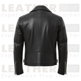 Men's Black Quilted Biker Leather Jacket – Premium Motorcycle Rider Jacket