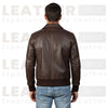 Aaron Heritage Brown Leather Bomber Jacket