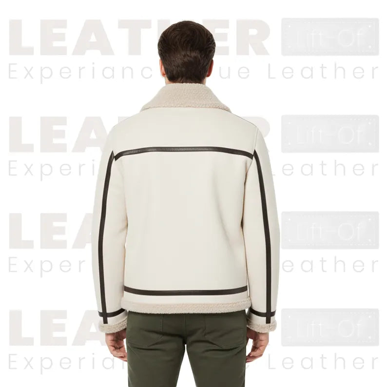 Veste aviateur Levi's en similicuir retourné Rancher – Style hivernal chaud doublé Sherpa