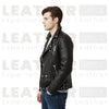 Men’s Black Quilted Biker Leather Jacket