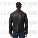 Men's Black Quilted Biker Leather Jacket – Premium Motorcycle Rider Jacket