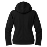 Women's Kingdom Hearts Organization XIII Inspired Hoodie – Black Cotton Cosplay Jacket with Silver Chest Chain and Zip Front, Larxene Xion Costume