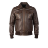 Aaron Heritage Brown Leather Bomber Jacket