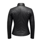 Schwarze Lederjacke für Herren im Superhelden-Stil - Motorrad Bikerjacke