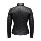 Black Superhero Leather Jacket for Women | Motorcycle Biker Jacket