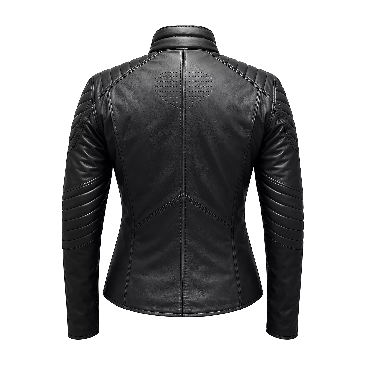 Schwarze Lederjacke für Herren im Superhelden-Stil - Motorrad Bikerjacke