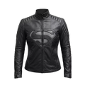 Schwarze Lederjacke für Herren im Superhelden-Stil - Motorrad Bikerjacke