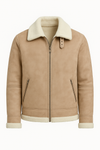 Men's Suede Shearling Aviator Jacket