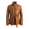Hunter Tan Brown Shearling-Lined Leather Jacket