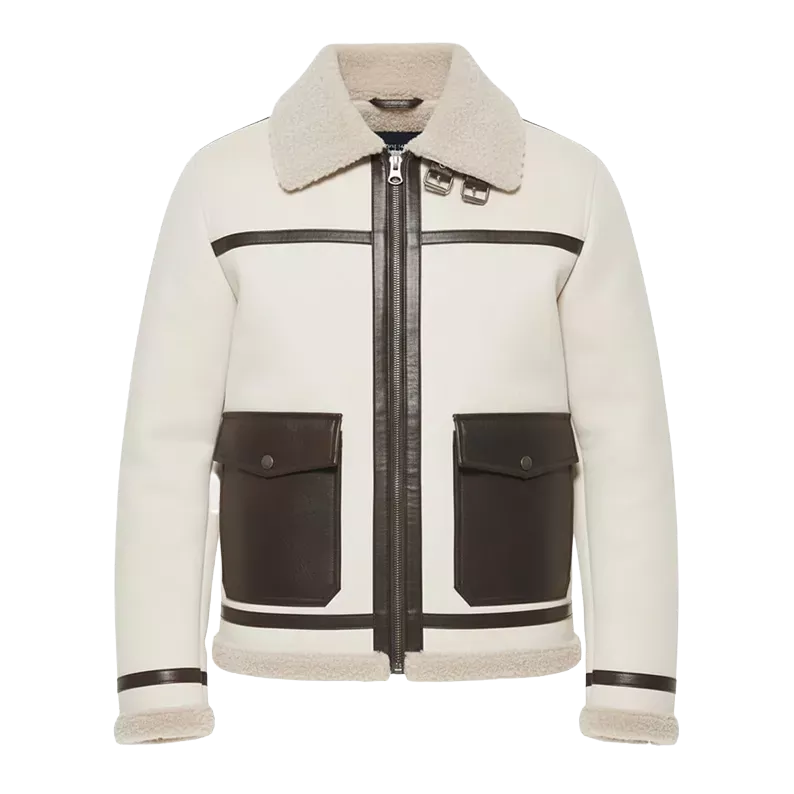Veste aviateur Levi's en similicuir retourné Rancher – Style hivernal chaud doublé Sherpa