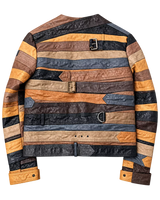 Maison Martin Margiela x H&M Artisanal Belt Jacket | Patchwork Leather Buckle Jacket