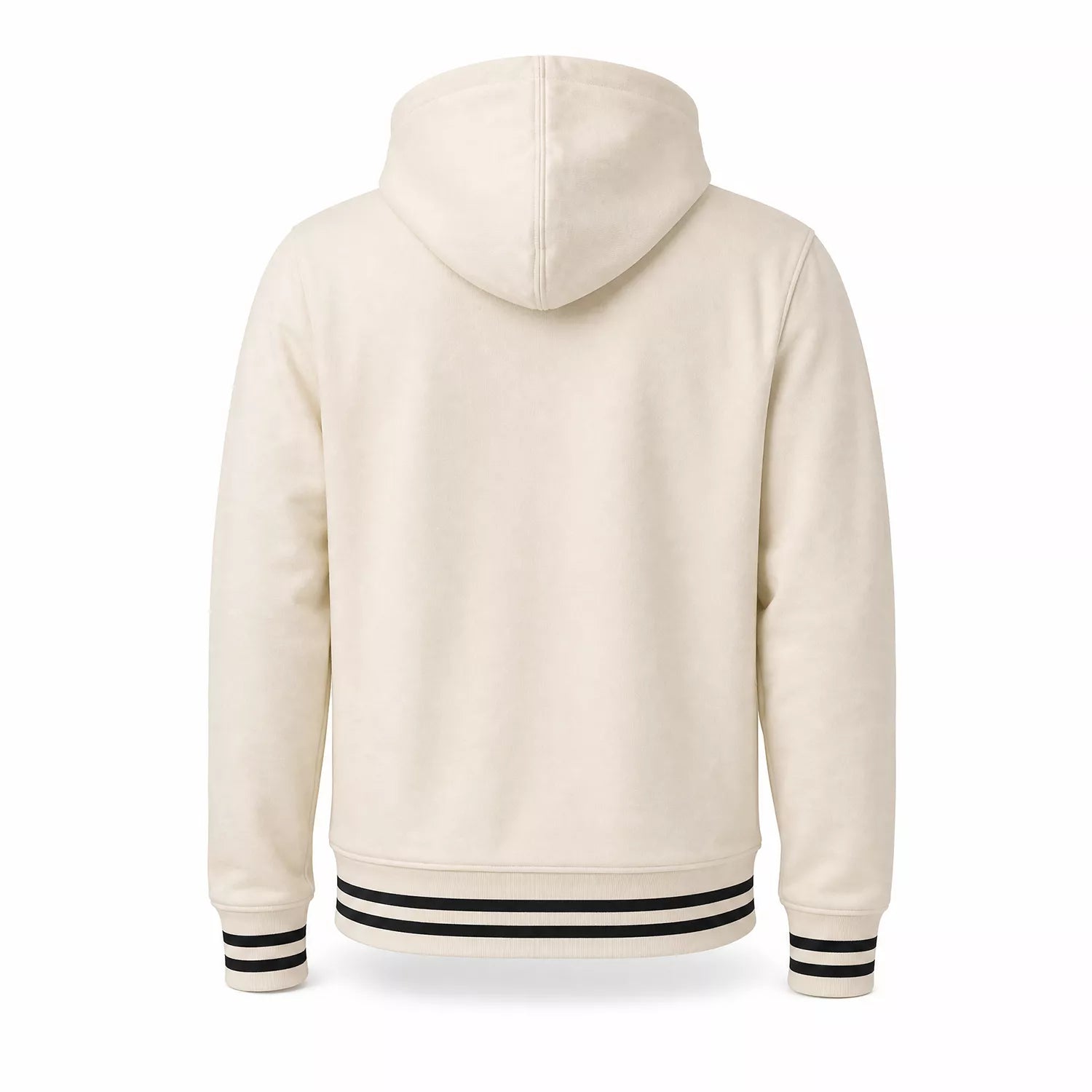 Men’s White Striped Zip Up Hoodie Jacket | Retro Color Block Casual Sweatshirt