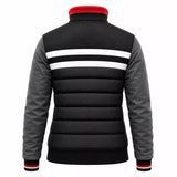 Women’s Black Grey White Puffer Bomber Jacket | Winter Style