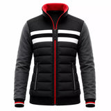 Women’s Black Grey White Puffer Bomber Jacket | Winter Style
