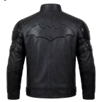 Blouson de motard style super-héros en cuir noir mat pour homme