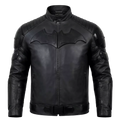 Blouson de motard style super-héros en cuir noir mat pour homme